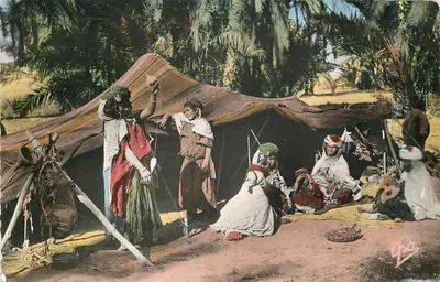 Acampamento de Nômades — Argélia — Edições Africanas, n°1215