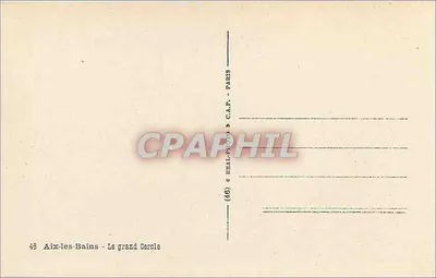 Aix-les-Bains - Le grand Cercle — wydawca C.A.P. - n°48 — Rewers