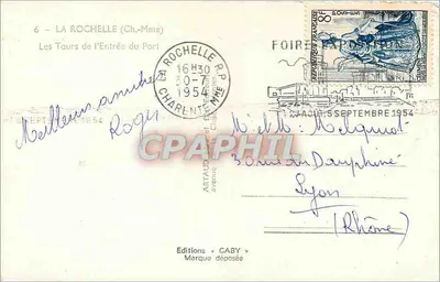 As Torres da Entrada do Porto — La Rochelle — Edições Caby — Verso