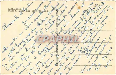 Cherchel — Widok miasta w południowej części Algierii — Wydawnictwo A. S. Béchard — Rewers