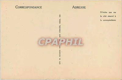 Valenciennes — A Estátua de Watteau por Carpeaux — Librairie Glard — Verso