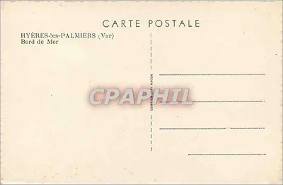Hyères-les-Palmiers — Margem do Mar — Commerçon & Macon — Verso