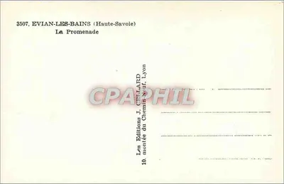 EVIAN-LES-BAINS (Haute-Savoie) — Promenada — Wydawnictwo J. CAILLARD, Lyon — Rewers