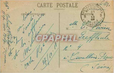 Rouen — Wieża, w której Jeanne d'Arc została zamknięta w 1431 i stary Zamek zbudowany przez Filipa Augusta w 1204 — C.V. 499 — Rewers