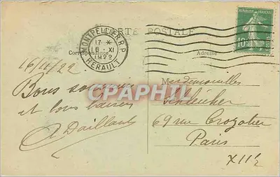 Montpellier — Plac gara Palavas — n° 625 — Rewers