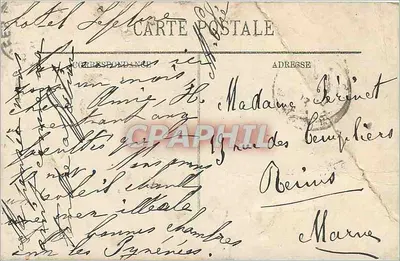Biarritz — La roccia della Vergine in tempo brutto — LL. — n° 296 — Verso
