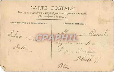Portrait d'homme avec bouquet — Bonne Année — éditeur CIRCE, n° 5019 — Verso