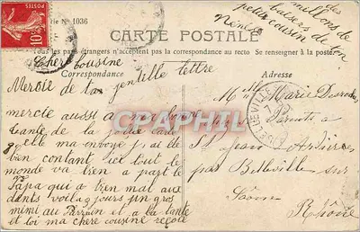 Menina em balão de ar quente — Légrand Fot. — N° 1036 — Verso