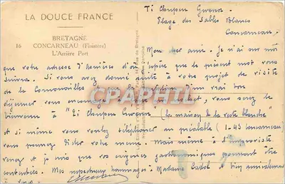 Concarneau (Finistère) — Porto e torre — Yvon — Verso