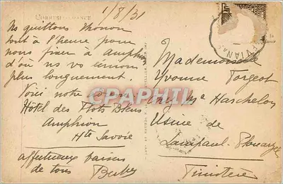 Lago Léman — Vista panorâmica — Carte postale illustrée — Verso