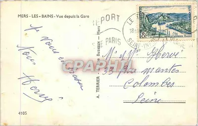 Mers-les-Bains — Widok z Gare — A. Terrier, n°4105 — Rewers