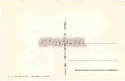 Saint-Raphaël — Couchez de Soleil — REAL-PHOTO E.A.P. Paris — Rewers
