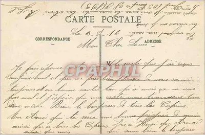 Ponte de Mousson bombardeado — vista dos danos em um edifício — editor Pont-à-Mousson, reprodução inédita, n° 4153 — Verso
