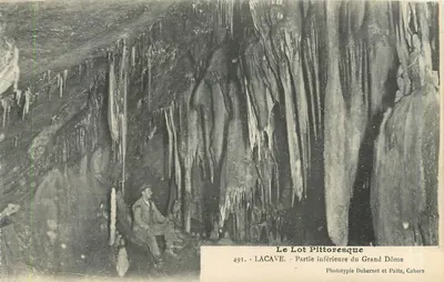 Lacave - Parte inferior do Grande Dômer — Fototipia Dubernet e Pailta, Cahors