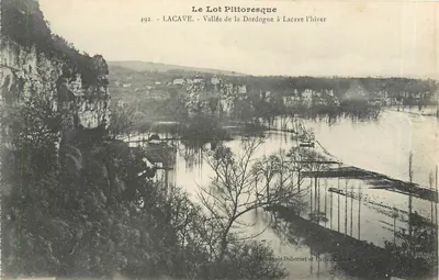 Vale da Dordogne em Lacave no inverno — O Lot Pittoresco — Phototypia Dubernet e Balta, Cuthers