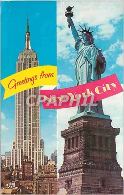 Estátua da Liberdade e arranha-céu Empire State — Nova York — editor Dexter Press Inc.