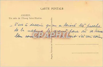 Angers — Kąt jeziora Saint-Nicolas — Wydawnictwo Zachodnie — Rewers