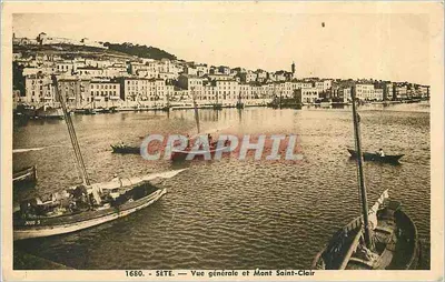 Sète — Vista geral e Mont Saint-Clair — Edição « La Cigogne », Vieux-Port