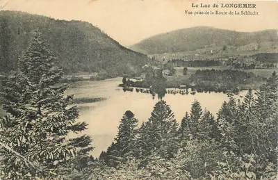 Lago de LONGEMER — Vista tirada da Estrada de La Schlucht — editor não identificado