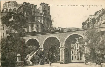 Mônaco — Ponte e Capela Santa Dévote — editor Giletta, n° 703