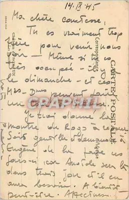 Zamek Soursoux — Widok ogrodu z jeziorem — L. BAJLÉ — Rewers