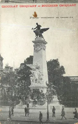 Monument Gambetta — Paryż — Chocolat Choquart
