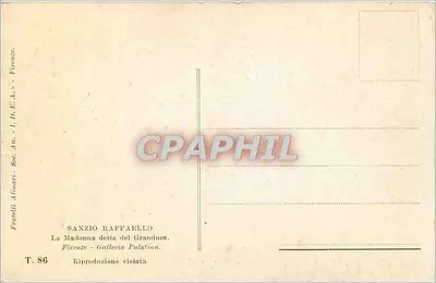 Madone do Grão-Duque — reprodução — Fratelli Alinari, T. 86 — Verso