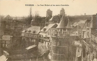 Fougères — A Torre Nichot e os muros de defesa — Cliché A. D. N° 177