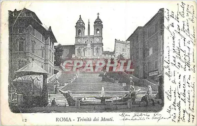 Roma - Trinità dei Monti — editor 'CARTOLINA POSTALE ITALIANA', n°12