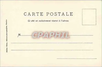 Ilha de Clarens e a Dent du Midi — J.J. 2999 — editor Jullion Frères, Genebra — Verso