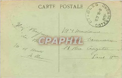 Binic - Praia do Yvant-Port — editor Coll. B. Hamonic, n° 8923 — Verso
