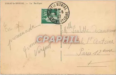 Paray-le-Monial — A Basílica — Editor Cim — Verso