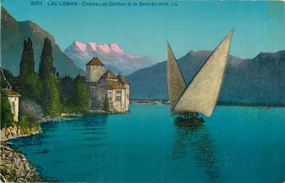 Lago Léman - Castelo de Chillon e a Dent du Midi - LL