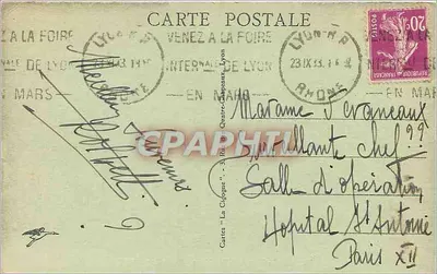 LYON - Praça da República - Estátua de Carnot (1900) — Verso