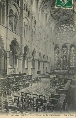 A Nave e o Coro da Catedral — Laon — ND Fot. n°13