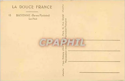 Bayonne — Le Port — Les Éditions d'Art Wey — Verso