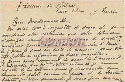 Florista em Paris — Correspondência familiar — L. S. Bortan — Verso
