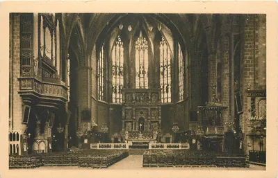 Interior da Catedral São João — Perpignan — editor Bruau Frères, 22 Rue des Augustins
