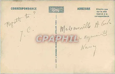 Fontainebleau — A Floresta, A Lagoa de Franchard — Editor Lévy & Neurdein, n° 133 — Verso
