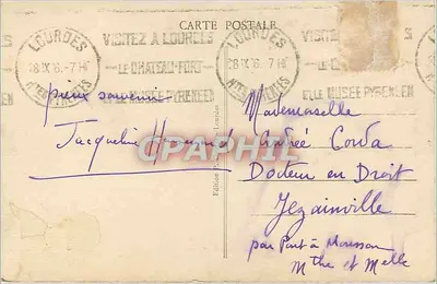 Lourdes — Bazylika i Gave — P. D. — Rewers