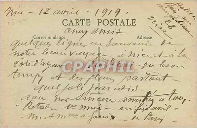 Nice — Promenade des Anglais — B. F., Paryż — Rewers