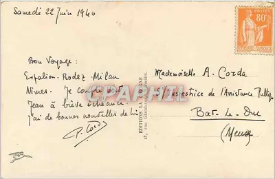 Nîmes - O Jardim da Fontaine - A Fonte — Edições La Glande, n° 258 — Verso