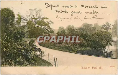 Dulwich Park (III) — parque inglês com trilha e banco — n° 14314