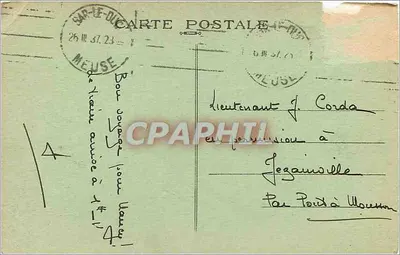 Bar-le-Duc — Wieża zegarowa — wydawca nieznany — Rewers