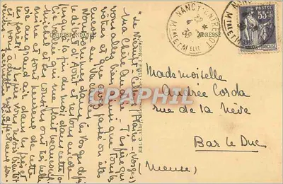 Vale de Celles (Vosges) a Pierre-Percée — Editor C. Abadie, Nancy — Verso