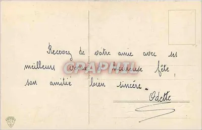 Arranjo de rosas — Boa festa — carta postal — Verso