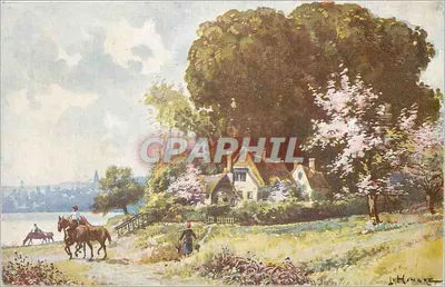 Paysages de Hingre — Vue de la Seine et de l'Essonne — Lithographie de J. Howare — Série n° 37