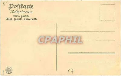 Strasbourg — Katedra — wydawca Weltpostverein, nr 67 — Rewers
