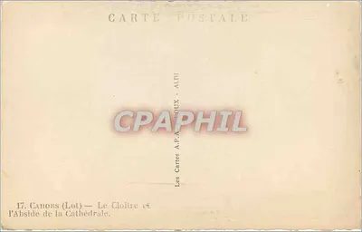 Canons (Lote) — O Claustro e a Abside da Catedral — Les Cartes A.P.A. - ALBI — Verso