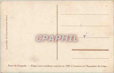Liège, Ponte de Fragnée — Editor Georg Stilke, Bruxelas, n°40 — Verso